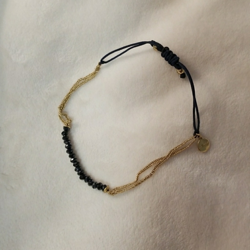 Stella and Dot Navy and Gold adjustable bracelet